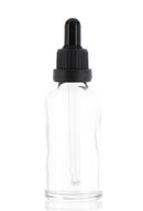 Glass/Silicone/ABS, Boston Round Dropper Bottle with CRC Cap