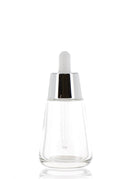 Glass, Dropper Bottle with ALUMINUM Ring