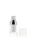 PP/GLASS, Refillable Airless Treatment Pump Bottle